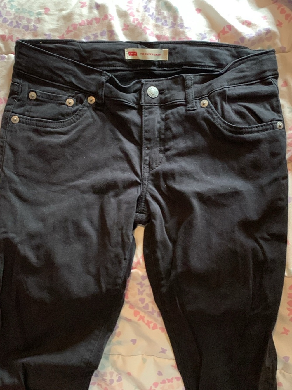 Levi's Black Girl’s Pants - Mid Rise Super Skinny